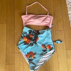 One piece bathing suit.